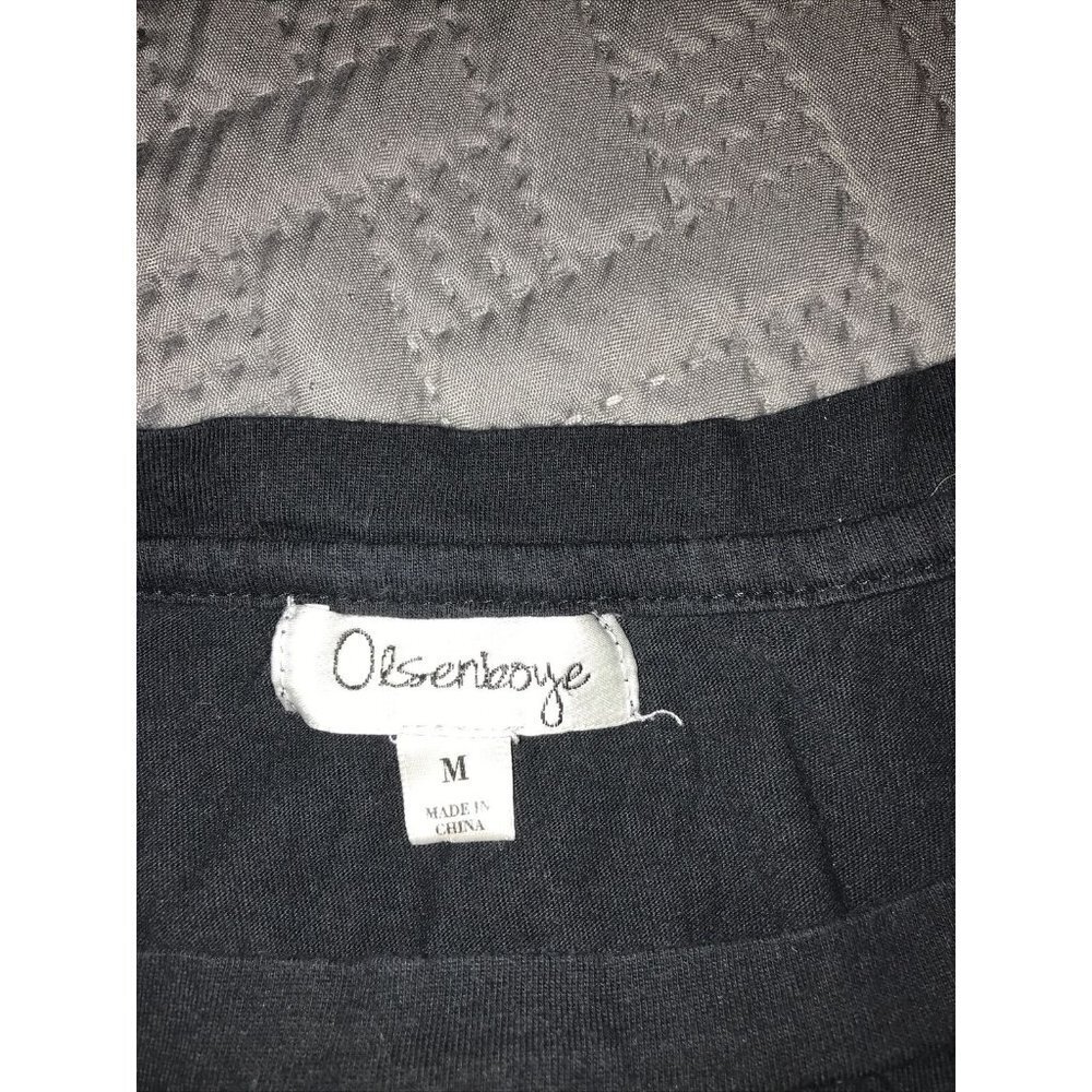 Olsenboye Black White Daisy Sequin Y2K Crop Top Cotton Size Medium - Picture 7 of 9